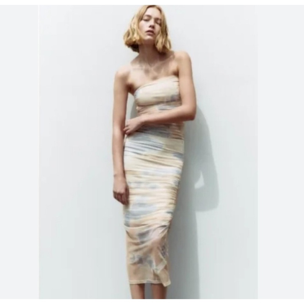 Zara Multicolor Midi Skirt